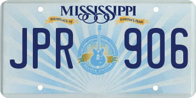 MS license plate JPR906