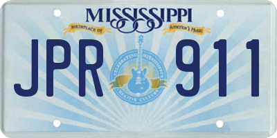 MS license plate JPR911