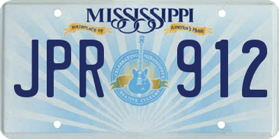 MS license plate JPR912