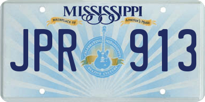 MS license plate JPR913
