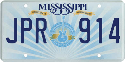 MS license plate JPR914
