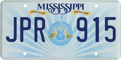 MS license plate JPR915