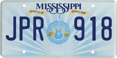 MS license plate JPR918