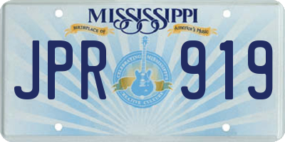 MS license plate JPR919