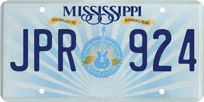 MS license plate JPR924