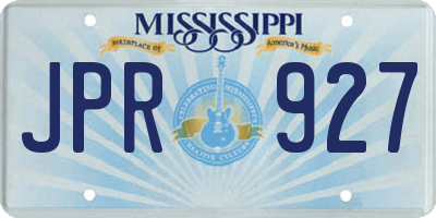 MS license plate JPR927