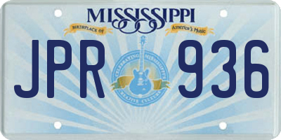 MS license plate JPR936