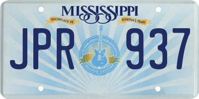 MS license plate JPR937