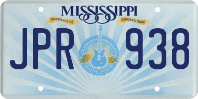 MS license plate JPR938