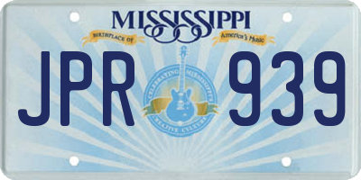 MS license plate JPR939