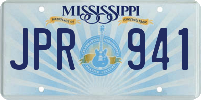 MS license plate JPR941