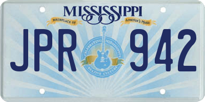 MS license plate JPR942