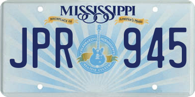 MS license plate JPR945