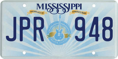 MS license plate JPR948