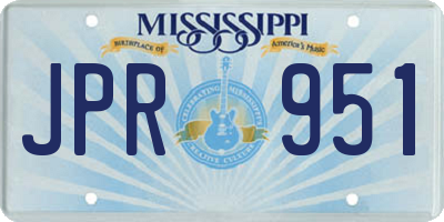 MS license plate JPR951