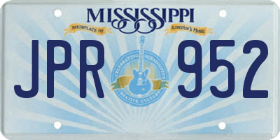 MS license plate JPR952
