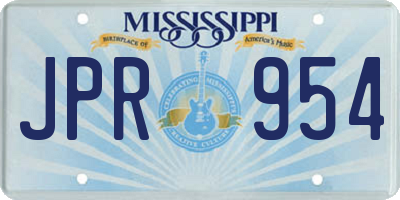 MS license plate JPR954