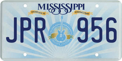 MS license plate JPR956
