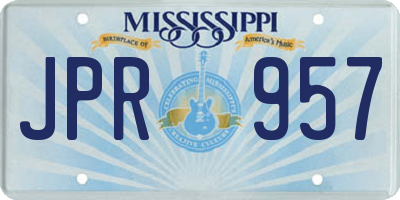 MS license plate JPR957