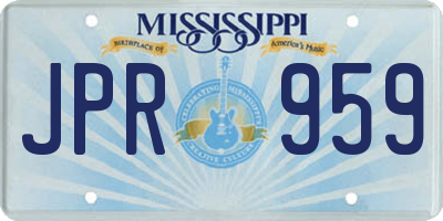 MS license plate JPR959