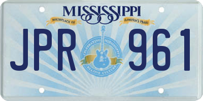 MS license plate JPR961