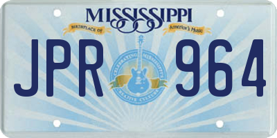 MS license plate JPR964
