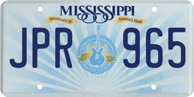 MS license plate JPR965