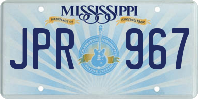 MS license plate JPR967