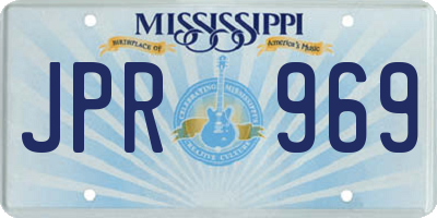 MS license plate JPR969