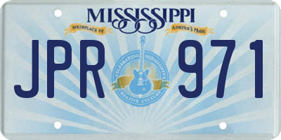 MS license plate JPR971