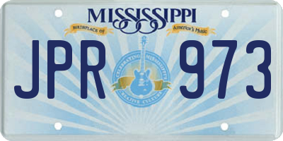 MS license plate JPR973