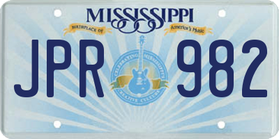 MS license plate JPR982