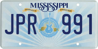 MS license plate JPR991