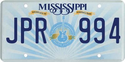 MS license plate JPR994
