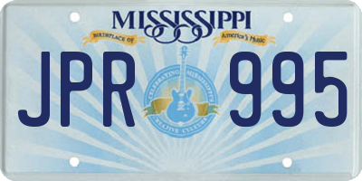 MS license plate JPR995
