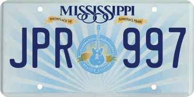 MS license plate JPR997