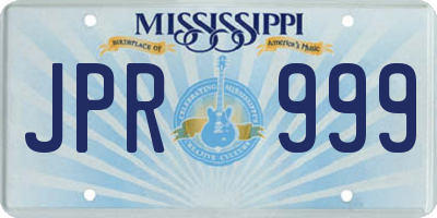 MS license plate JPR999