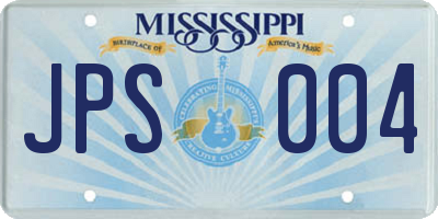 MS license plate JPS004