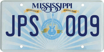 MS license plate JPS009