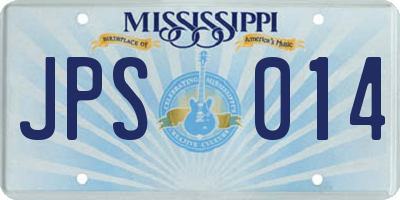 MS license plate JPS014