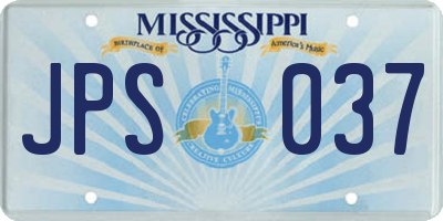 MS license plate JPS037