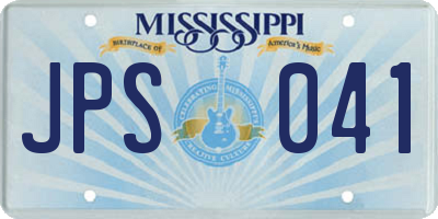 MS license plate JPS041