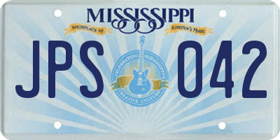 MS license plate JPS042