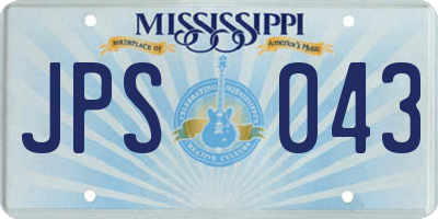 MS license plate JPS043