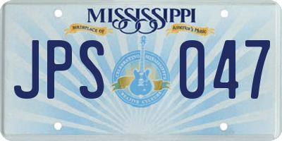 MS license plate JPS047