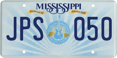 MS license plate JPS050