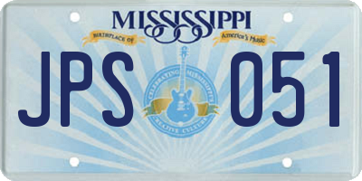 MS license plate JPS051