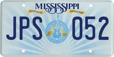 MS license plate JPS052