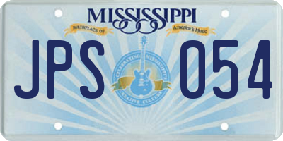 MS license plate JPS054
