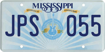 MS license plate JPS055